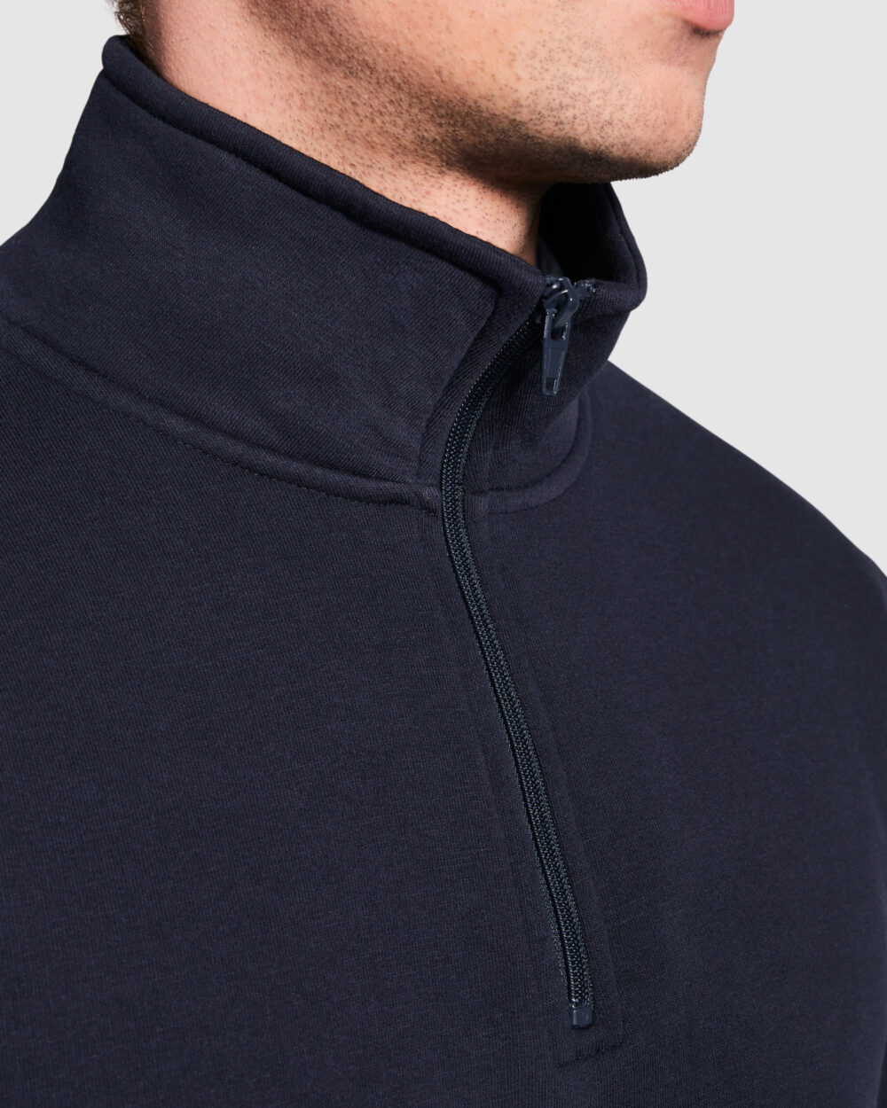 Sudadera con media cremallera a tono y cuello alto 280G. - 1109_55_3_1
