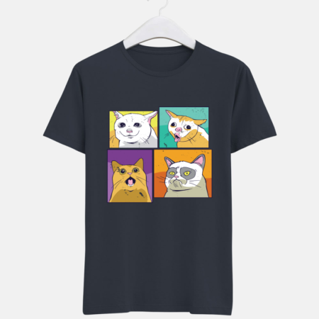 Camiseta Algodón Orgánico Gatos meme