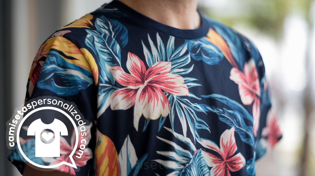 camisetas estampados tropicales y florales