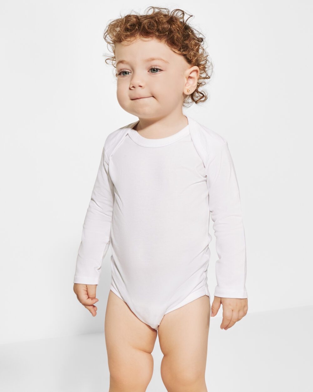 Body de bebé de manga larga de punto liso