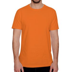 camiseta Iron & Bone motociclista - Camiseta naranja con logo