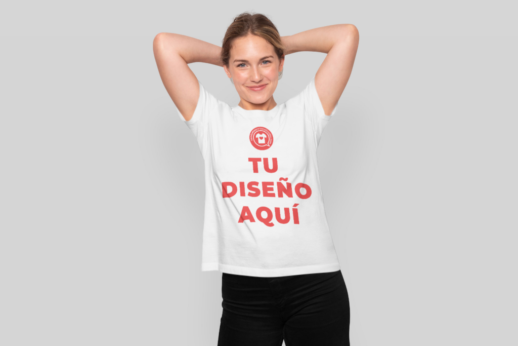 Camisetas personalizadas en Jaen - woman-white-tshirt-custom-design