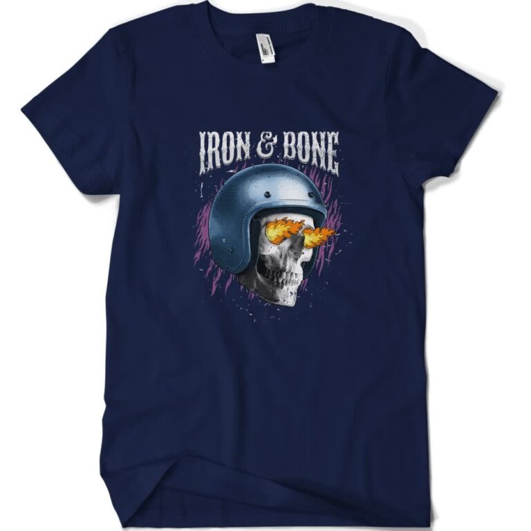 6 camisetas de calaveras que te harán sentir el más Cool - Camiseta iron con logo