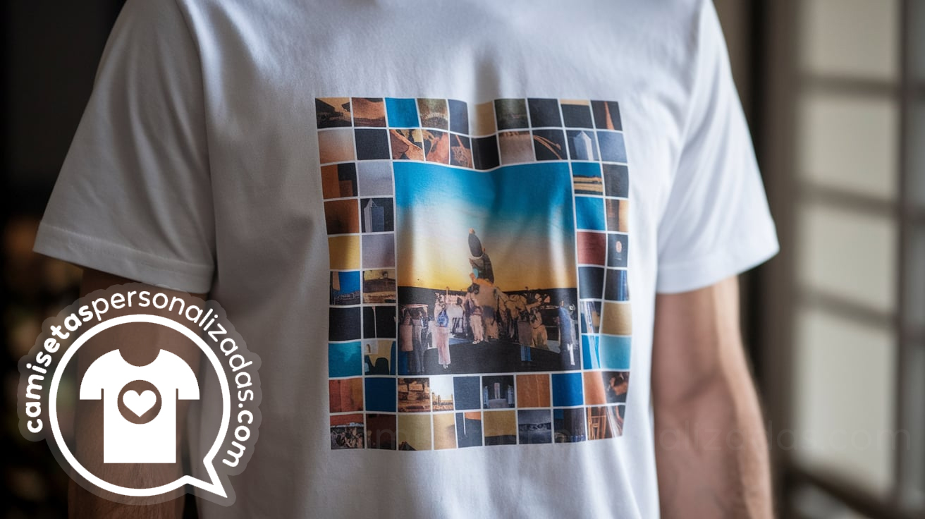 camiseta foto mozaico