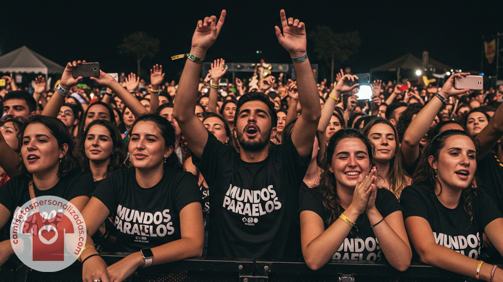 Cómo Diseñar Camisetas para Bandas que Conecten con tu Público - fans-con-camisetas-de-bandas