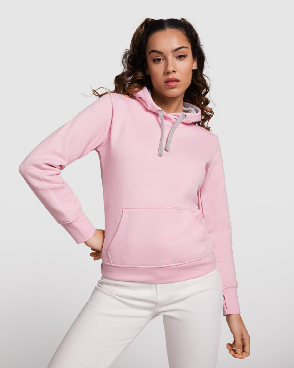 Sudadera entallada de corte femenino con capucha bicolor - 1068_4858_1_1