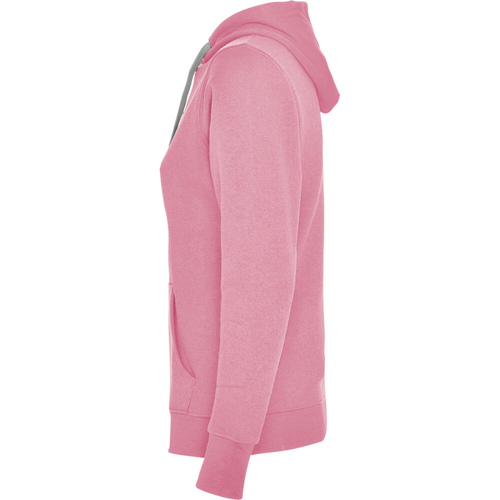 Sudadera entallada de corte femenino con capucha bicolor - p_1068_4858_7_1
