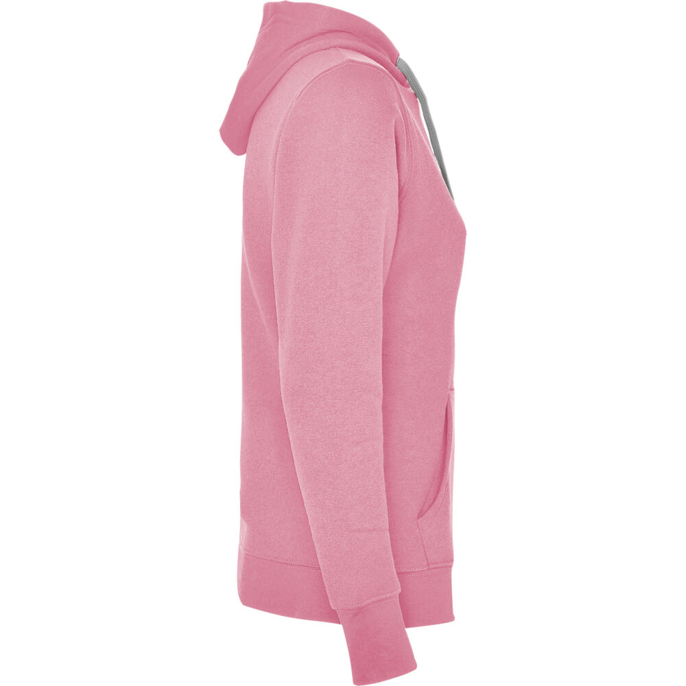Sudadera entallada de corte femenino con capucha bicolor - p_1068_4858_8_1