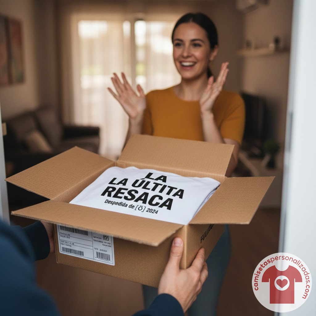 cliente recibe camisetas express