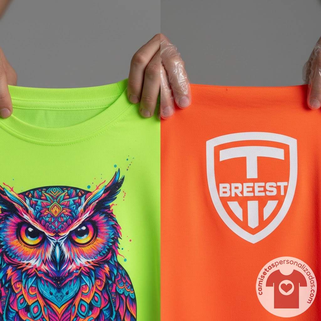 Camisetas personalizadas diseños búho y logo Breest.