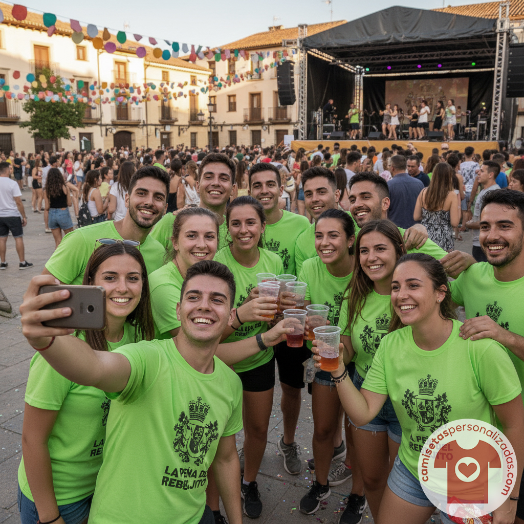 Grupo de jóvenes en una fiesta al aire libre.