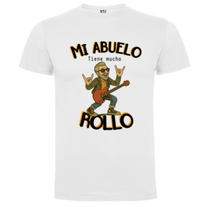 Camiseta Personalizada Abuelo Rockero – «Mi Abuelo Tiene Rollo» - Camiseta buelo con logo