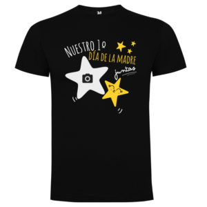 Camiseta personalizada con foto estrella | Regalo primer Día de la Madre - Camiseta con con logo