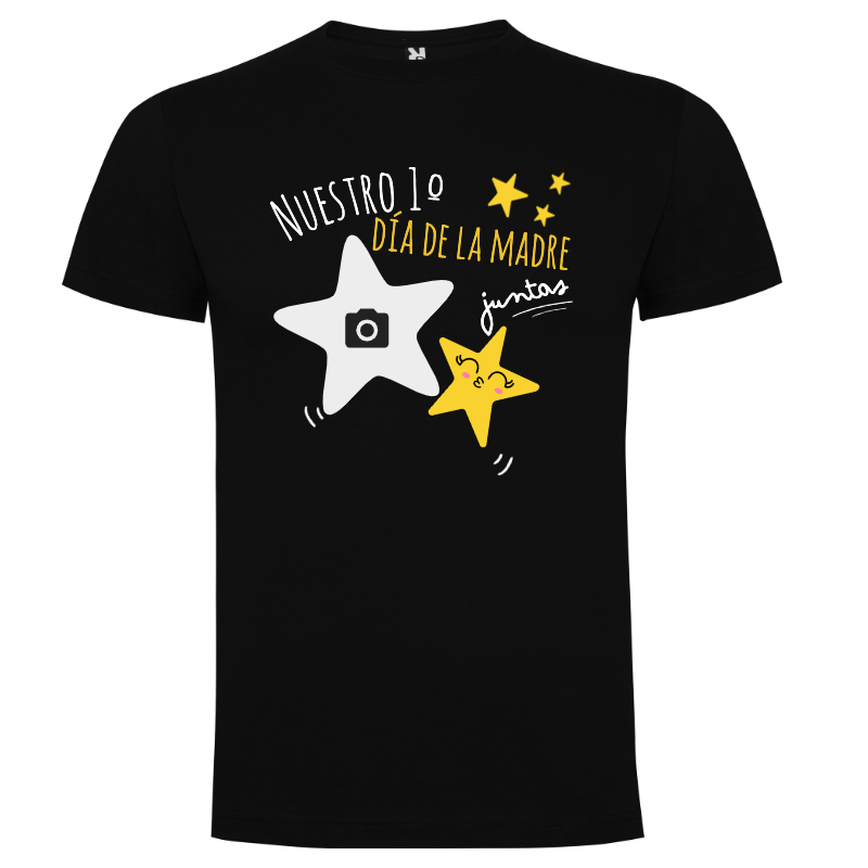 Camiseta personalizada con foto estrella | Regalo primer Día de la Madre - Camiseta con con logo