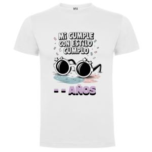 Camiseta de cumpleaños personalizada | Mi cumple con estilo - Camiseta cumple con logo