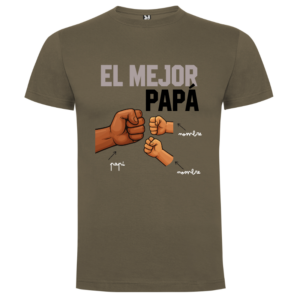 Camiseta Personalizada | El Mejor Papá con Choque de Puños - Camiseta el con logo