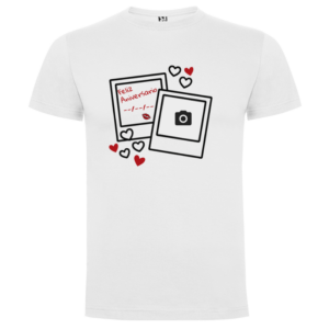 Camiseta Personalizada Aniversario | Regalo Romántico y Único - Camiseta feliz con logo