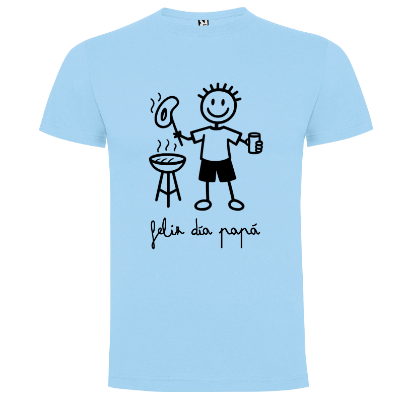 Camiseta personalizada para Papá | Feliz Día Papá – Parrillero - Camiseta feliz con logo