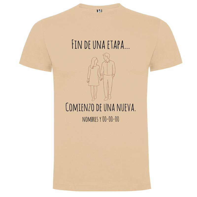 Camiseta personalizada minimalista | Regalo emotivo pareja - Camiseta fin con logo