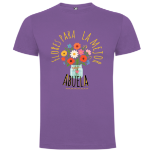 Camiseta personalizada | Flores para la mejor Abuela – Regalo emotivo - Camiseta flores con logo