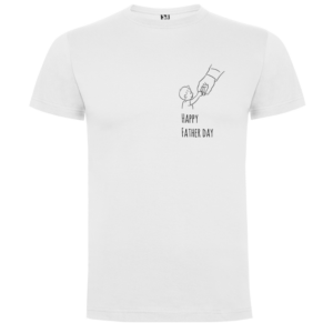 Camiseta personalizada minimalista «Happy Father Day» – Regalo papá - Camiseta happy con logo