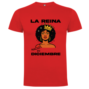 Camiseta personalizada cumpleaños | «La Reina Nació En» - Camiseta la con logo