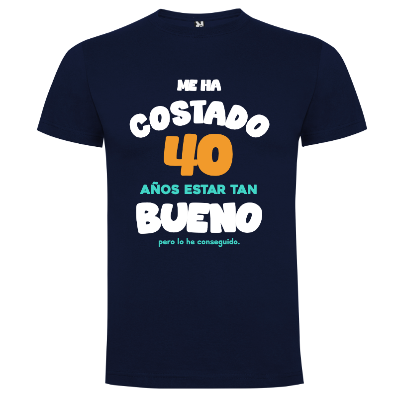 Camiseta personalizada 40 años | Regalo divertido y humorístico - Camiseta me con logo