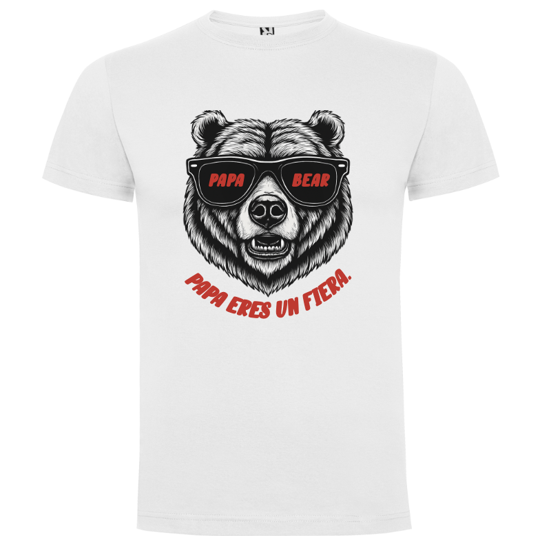 Camiseta personalizada Papá Eres un Fiera | Regalo moderno - Camiseta papa con logo
