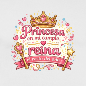 Camiseta con frase de cumpleaños para niña | Princesa y Reina Mágica - captura-de-pantalla-2026-03-18-a-las-18.20.32