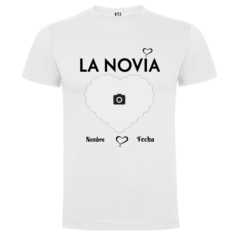 Camiseta personalizada para novia | Regalo único y especial - Camiseta imagen con logo