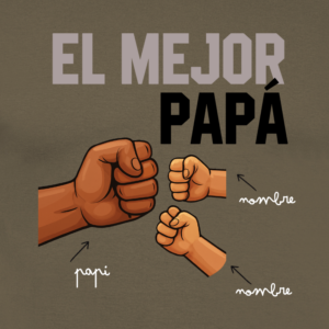 Camiseta Personalizada | El Mejor Papá con Choque de Puños - product-101060995-image-1