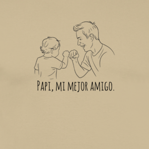 Camiseta personalizada | Ilustración lineal padre e hijo «Papi, mejor amigo» - product-101061214-image-1
