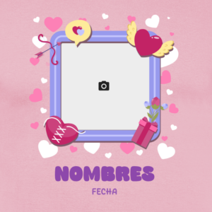 Camiseta personalizada | Regalo romántico con foto y nombres - product-101124401-image-1