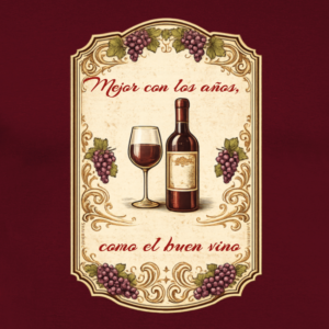 Camiseta con frase de cumpleaños para mujer | Elegancia y Humor Enológico - product-101931519-image-1