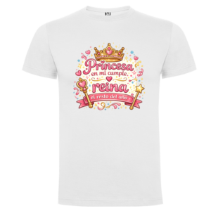 Camiseta con frase de cumpleaños para niña | Princesa y Reina Mágica - product-101931587-image-1