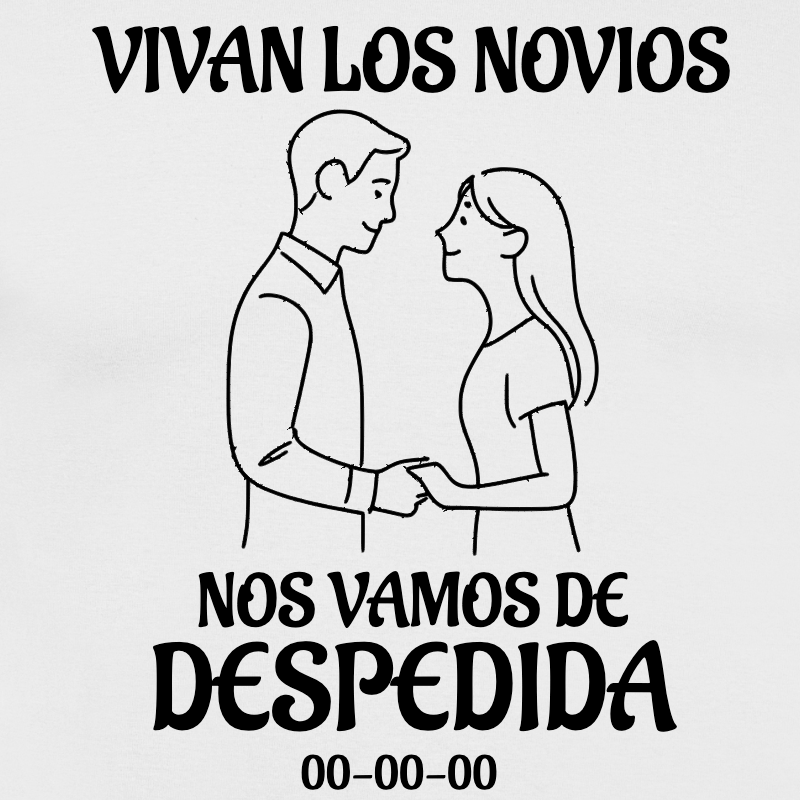 Pareja feliz en despedida de solteros.