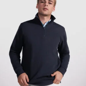 Sudadera con media cremallera a tono y cuello alto 280G. - 1109_55_1_3