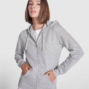 Sudadera de mujer con capucha forrada a tono - 6425_58_1_1