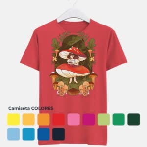 Camiseta Hongo y Duendes - Camiseta COLORES con logo