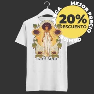 Camiseta Reina de Girasoles - Camiseta blanca con logo