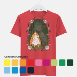 Camiseta La princesa y el oso - Camiseta COLORES con logo