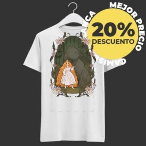 Camiseta La princesa y el oso - Camiseta blanca con logo