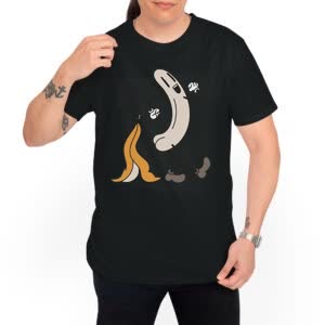 Camiseta Banana Desnuda - Camiseta negra con logo