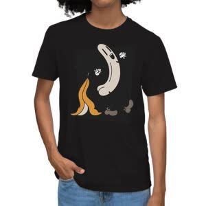 Camiseta Banana Desnuda - Camiseta negra con logo