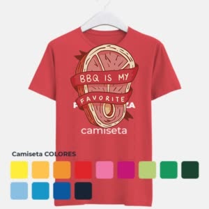 Camiseta Barbacoa es mi favorita - Camiseta COLORES con logo