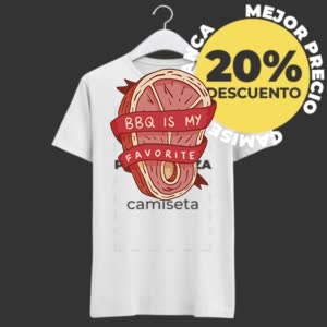 Camiseta Barbacoa es mi favorita - Camiseta blanca con logo