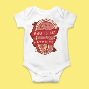 Camiseta Barbacoa es mi favorita - custom-baby-body-450x450