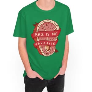 Camiseta Barbacoa es mi favorita - Camiseta verdekelly con logo