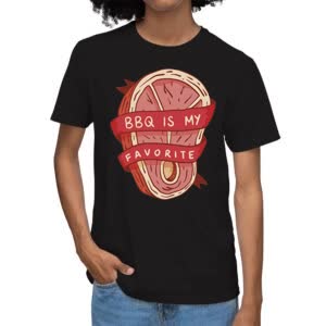 Camiseta Barbacoa es mi favorita - Camiseta negra con logo