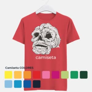 Camiseta calavera peces - Camiseta COLORES con logo